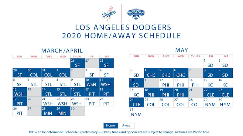 Dodgers Calendar Schedule 2025 Christmas Day 2020
