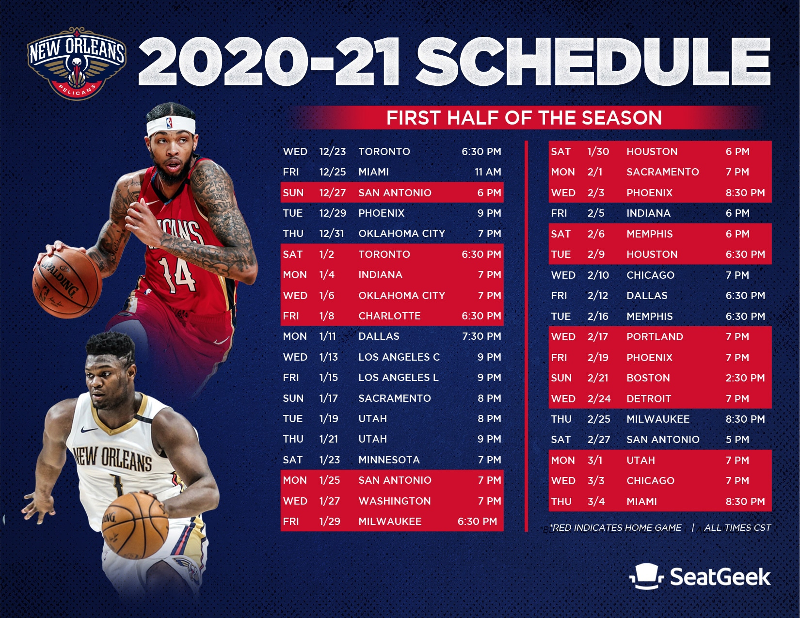 Download A Printable Pelicans 2020 21 Schedule New 