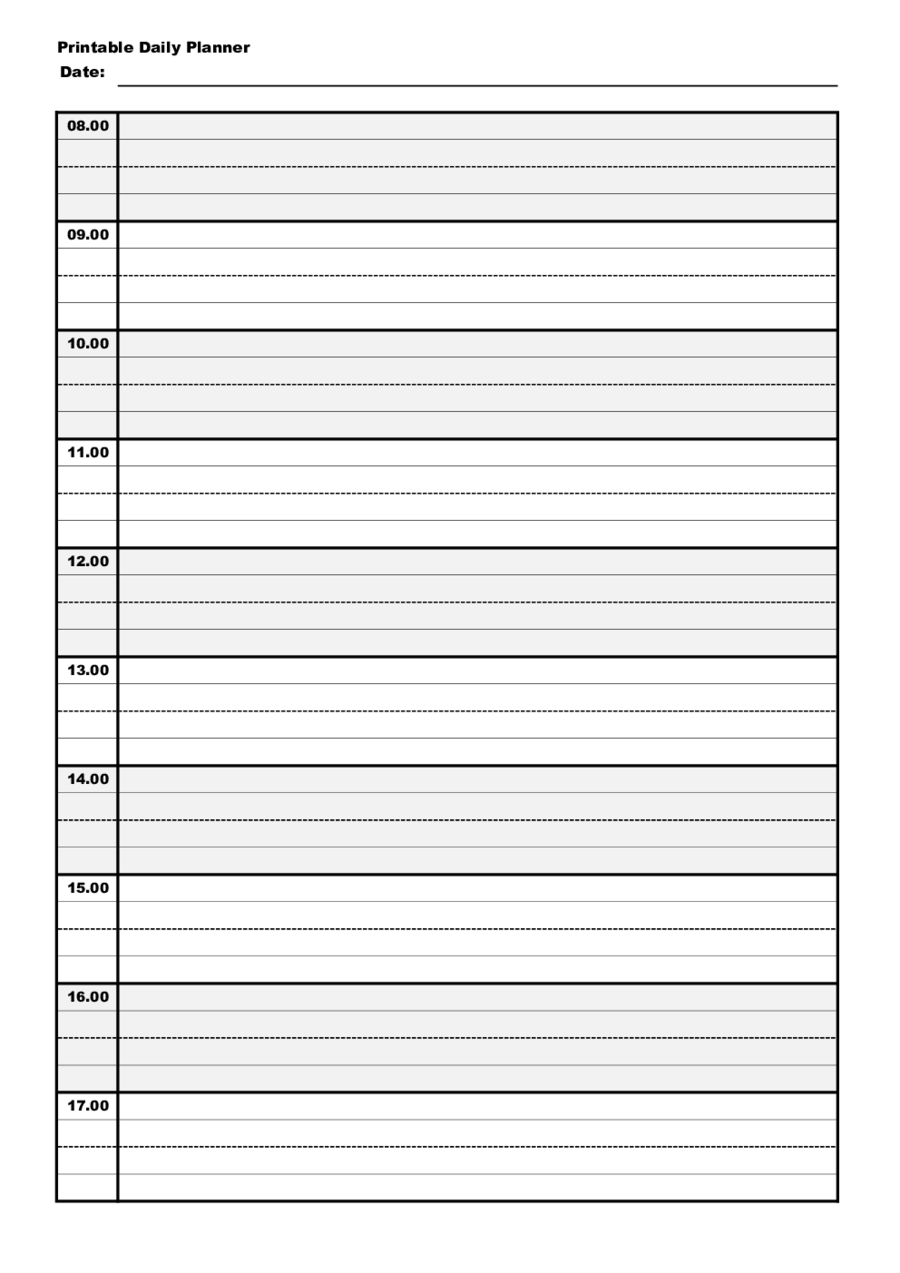 Download Daily Schedule Template Edit Fill Sign Online 