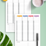 Download Printable Colored Weekly Hourly Planner Dated PDF