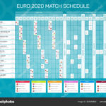 Euro 2020 Matchschema Med Flaggor Euro 2020 Fotboll