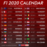Fia Formula 1 Calendar 2020 Free Printable Calendar