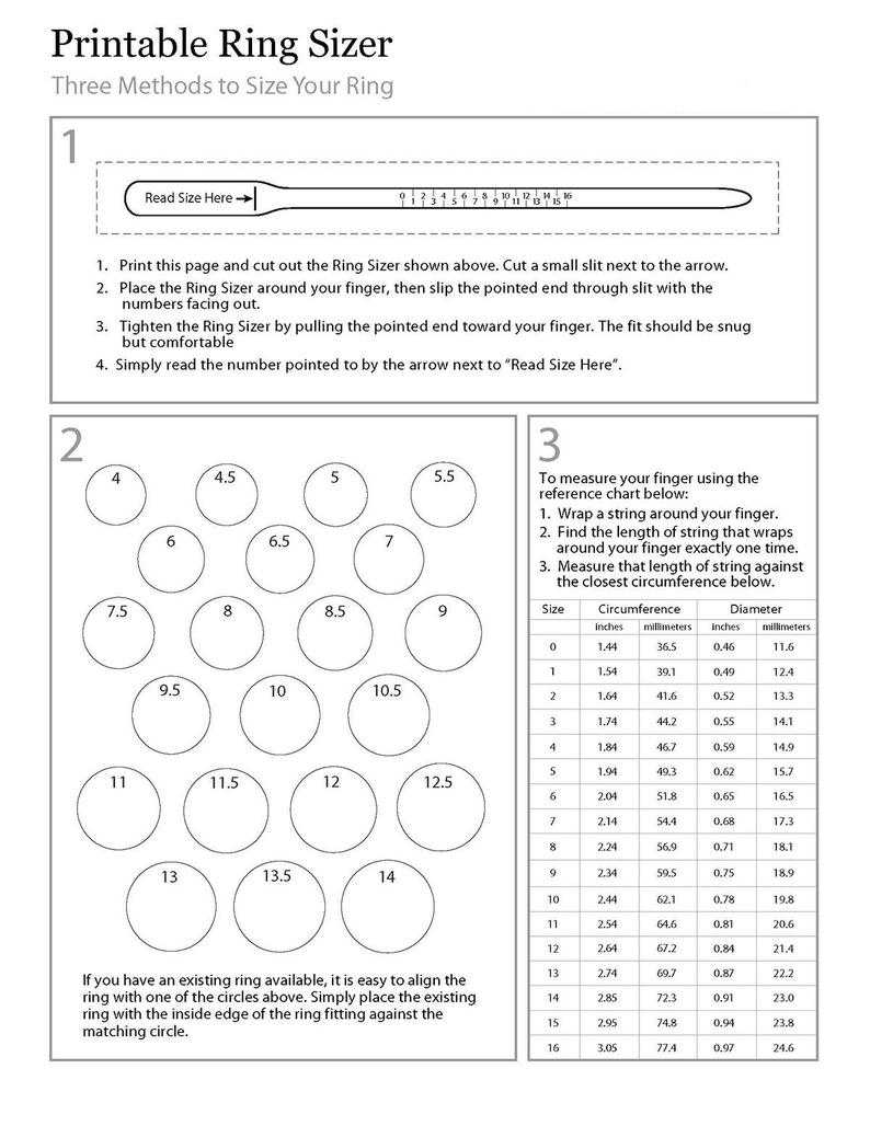 Figure Out Ring Size International Ring Size Chart How To 