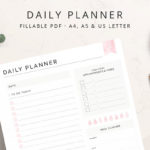 FILLABLE Daily Planner Printable PDF