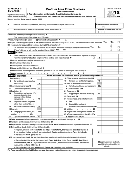 Form 1040 With Schedule C I Will Tell You The Truth About 