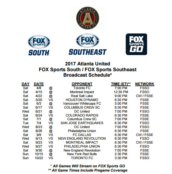 Fox Sports Regional Networks Atlanta United Agree To 