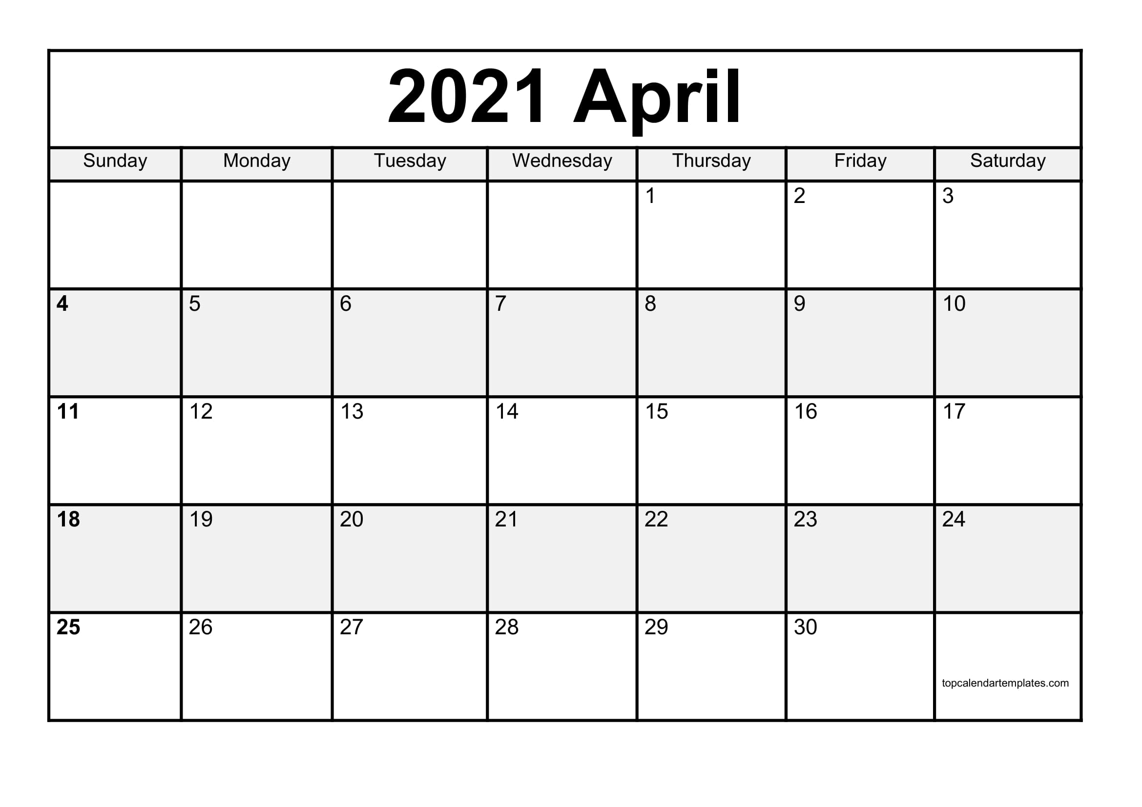 Free April 2025 Printable Calendar In Editable Format