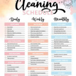 Free Cleaning Schedule Printable Cleaning Checklist