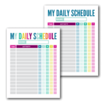 Free Kid S Daily Schedule Template The Incremental Mama