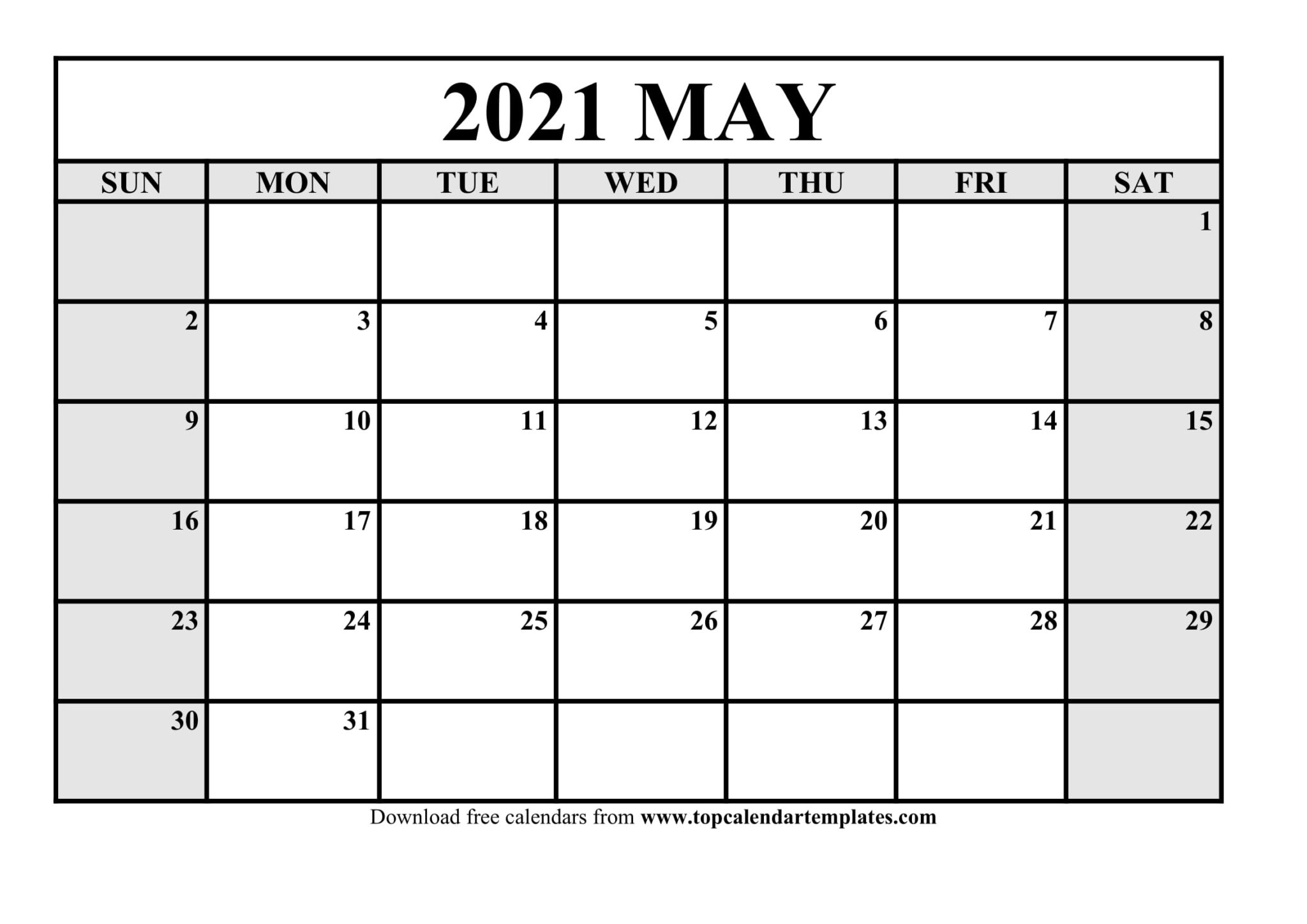 Free May 2025 Printable Calendar In Editable Format
