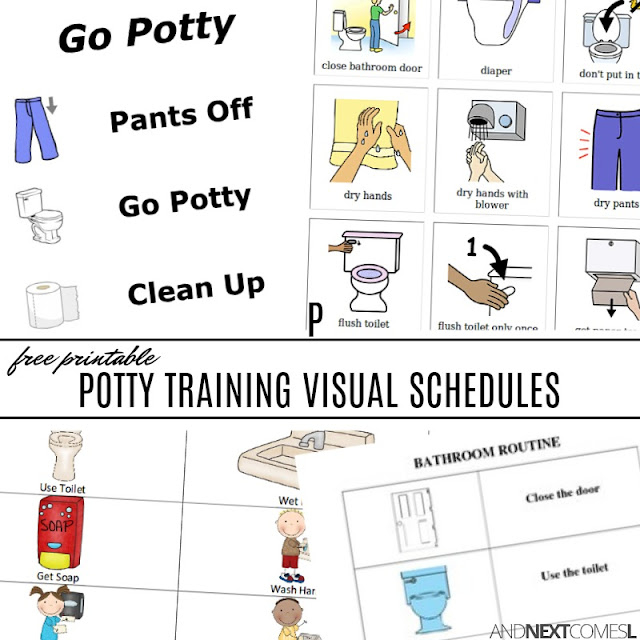 Free Potty Training Visual Schedules And Next Comes L 