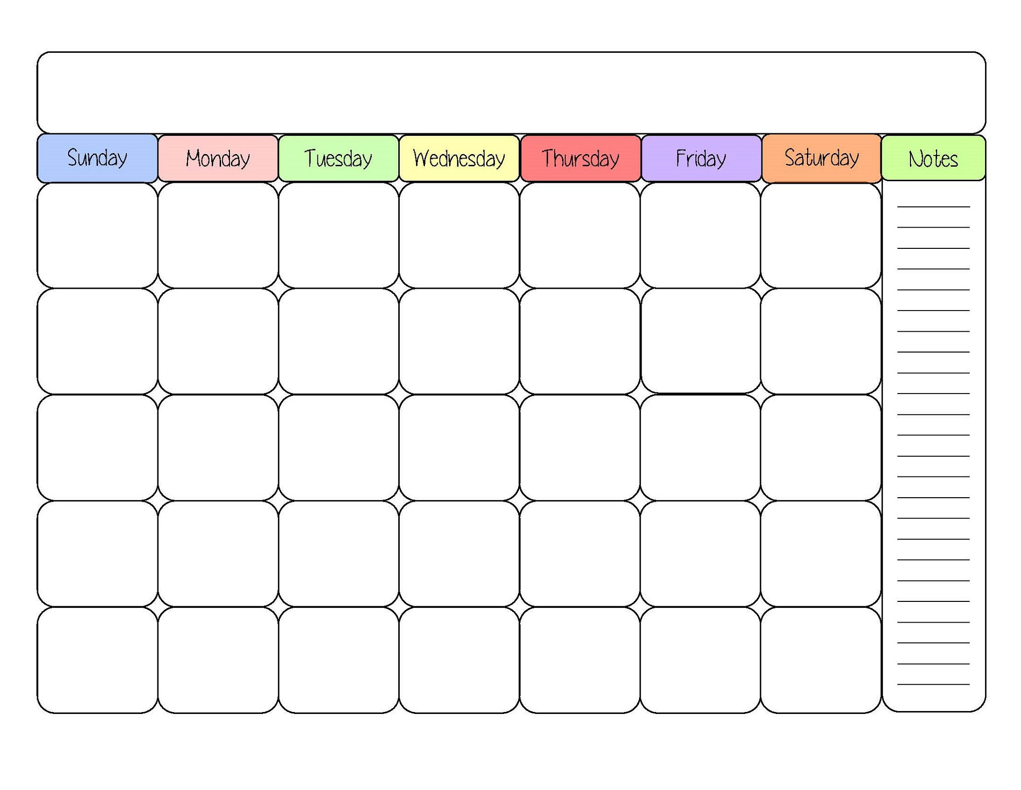 Free Printable Calendar Templates Activity Shelter