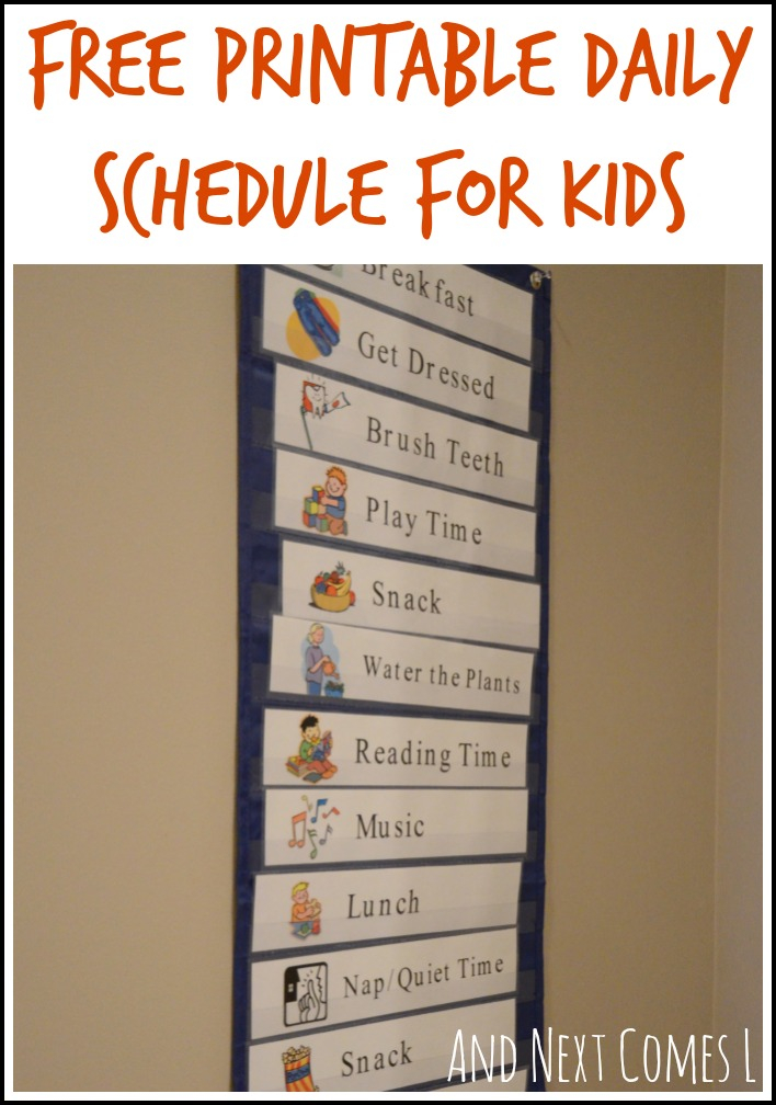 Free Printable Daily Visual Schedule And Next Comes L