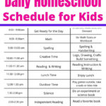 Free Printable Homeschool Schedule For Kids That S Easy To