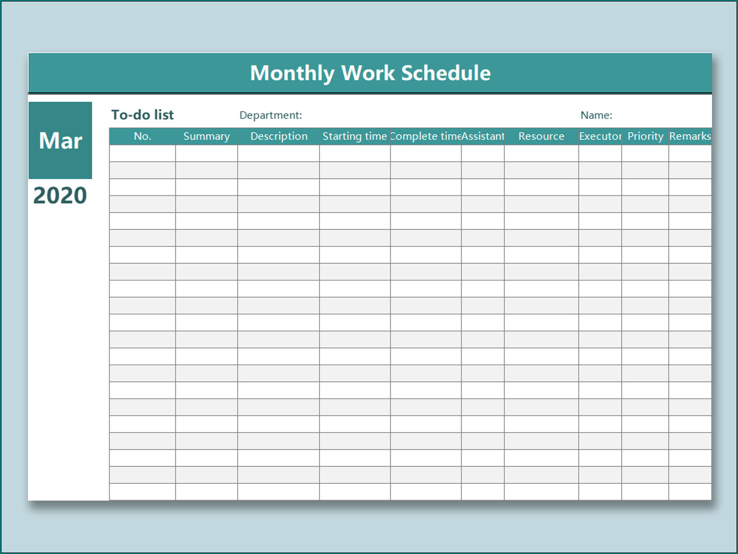  Free Printable Monthly Schedule Template Bogiolo