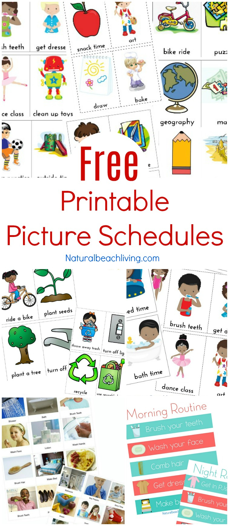 Free Printable Picture Schedule Cards Visual Schedule 