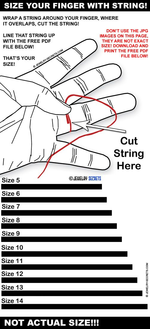 FREE PRINTABLE RING FINGER SIZE CHART Printable Ring 