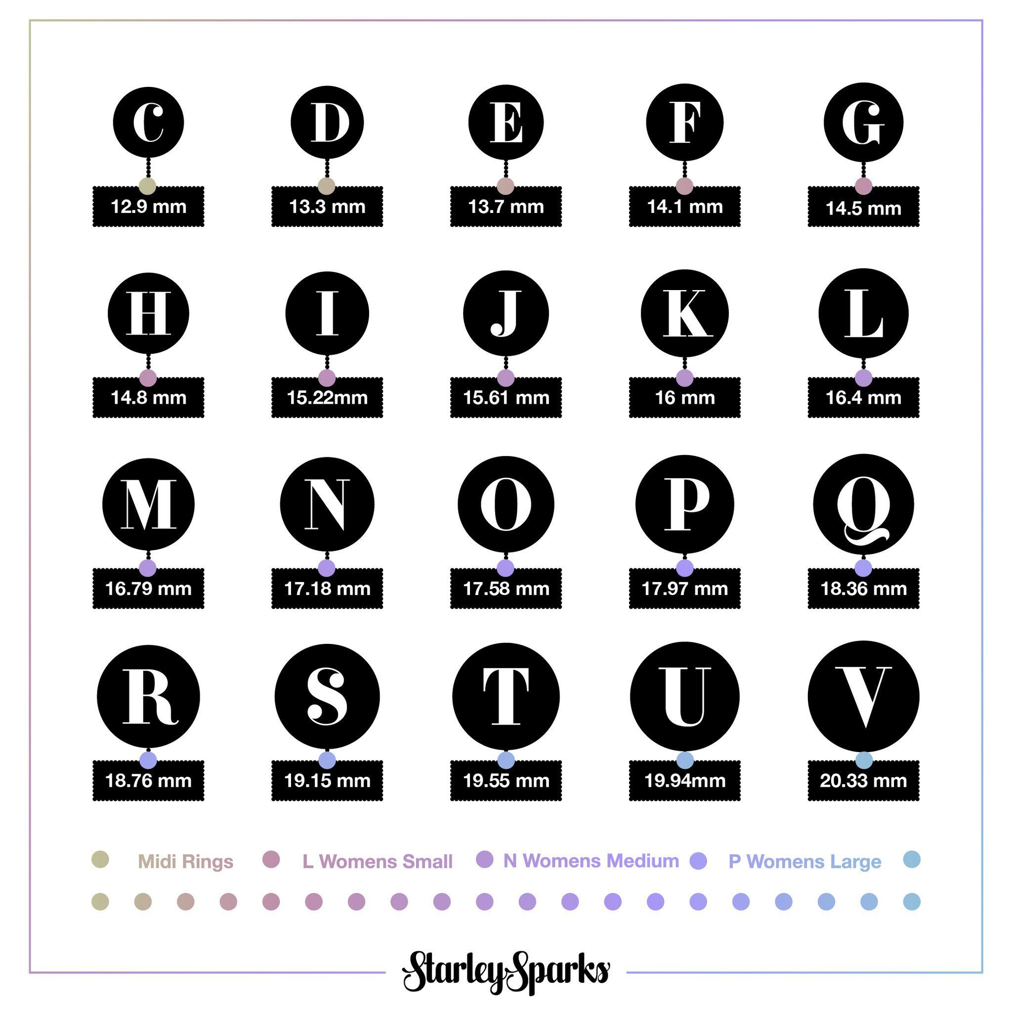 Free Printable Ring Size Guide Mm And Uk Standard Womens 