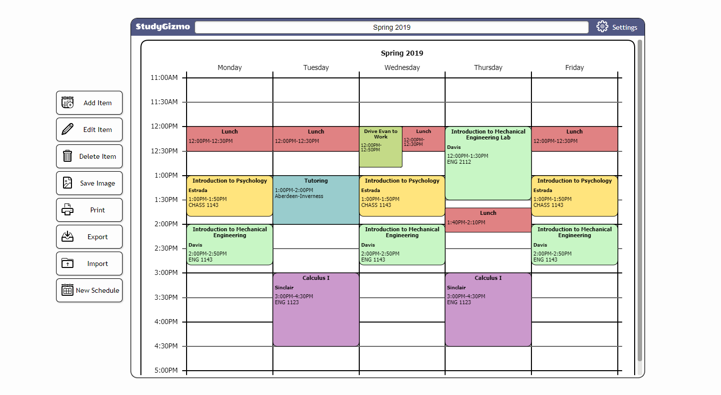 Free Printable Schedule Maker Template Business PSD 