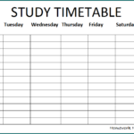 Free Printable Study Schedule Template Bogiolo