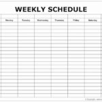 Free Printable Weekly Schedule Template Fresh Weekly