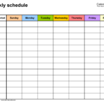 Free Printable Weekly School Schedule With Time Slots