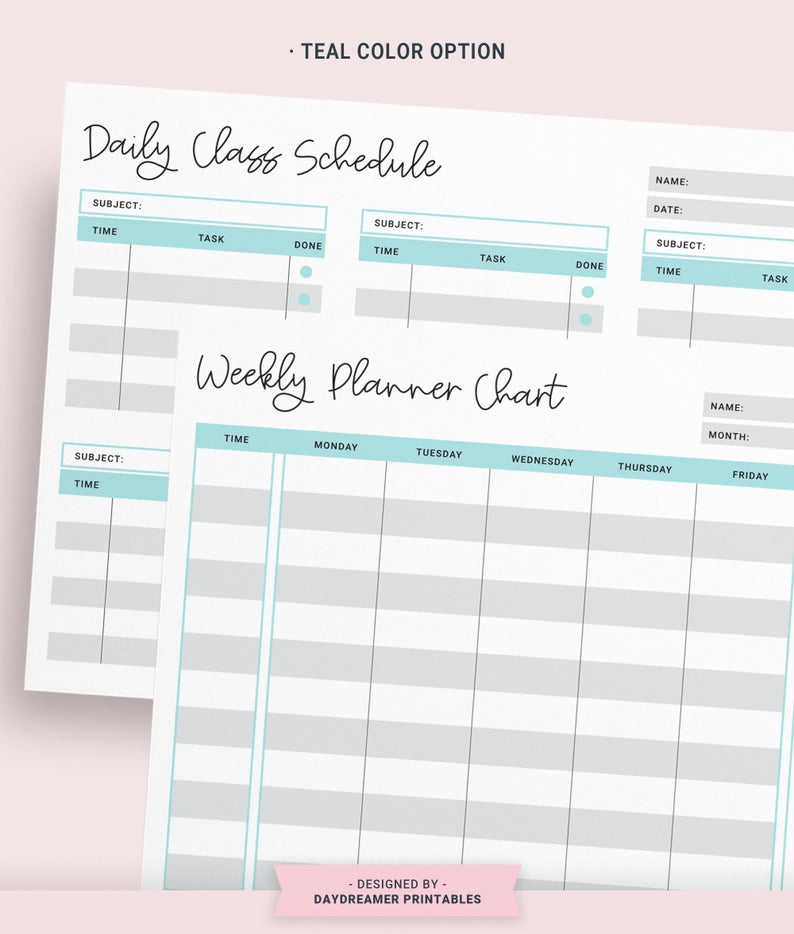 Homeschool Schedule Printable Homeschool Planner Template 