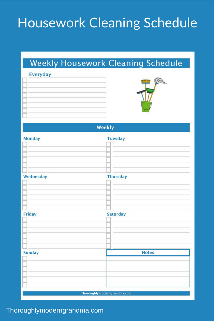 Housework Cleaning Schedule To Simplify Your Life With 