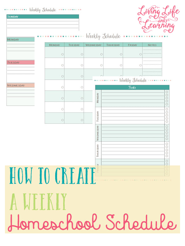 How To Create A Weekly Homeschool Schedule