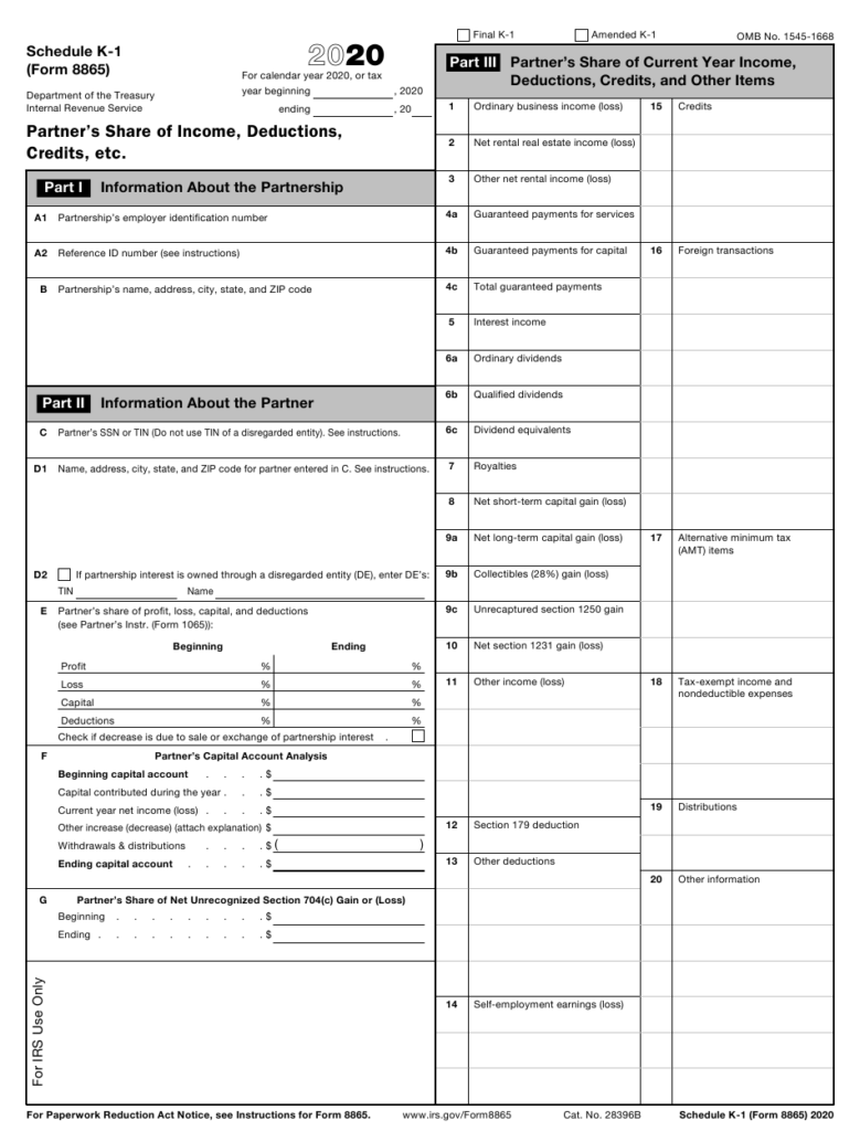 IRS Form 8865 Schedule K 1 Download Fillable PDF Or Fill