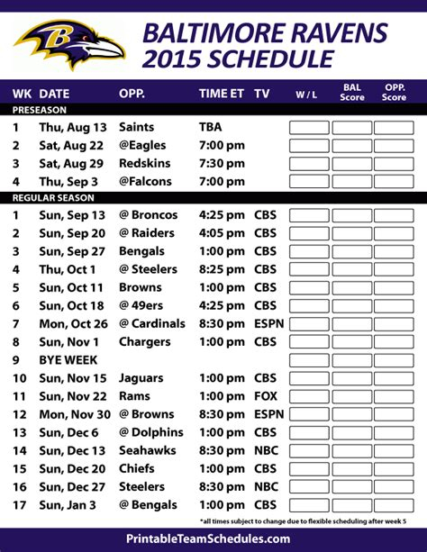 Kansas City Chiefs Schedule 2021 Pdf Printable Schedule