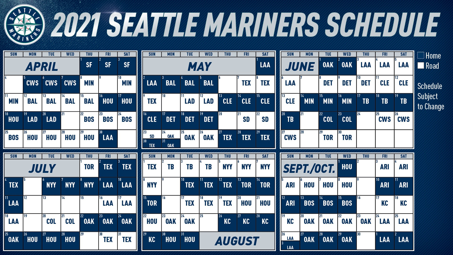 Mariners Open The 2025 Season At T Mobile Park On April 1 