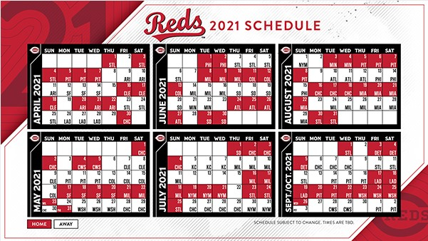 MLB Reds And Other Team Schedules Released For Regular 