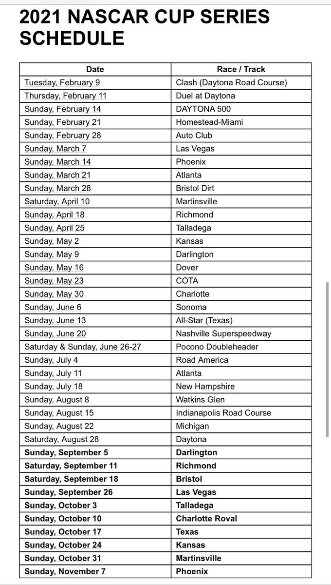 Nascar Calendar 2025 Printable Calendars 2025