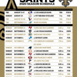 New Orleans Saints Release Schedule For 2020 Season