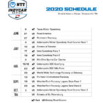 NTT IndyCar Series Updates 2020 Calendar Motorsports Media