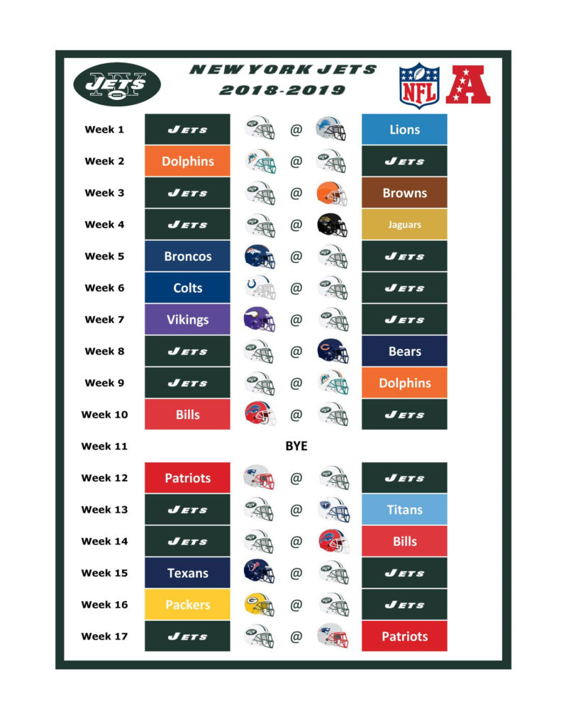 NY JETS Schedule Pdf DocDroid