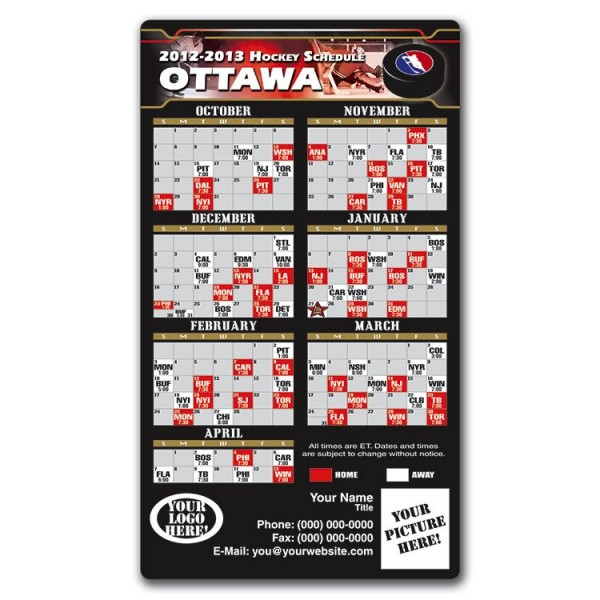 Ottawa Senators Printable Schedule