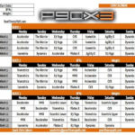 P90X3 Schedule Printable P90x Worksheets