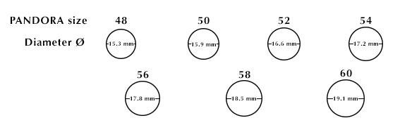 Pandora Size Guide