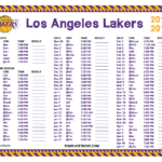 Printable 2017 2018 Los Angeles Lakers Schedule
