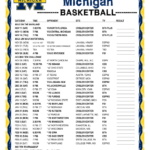 Printable 2017 2018 Michigan Wolverines Basketball Schedule