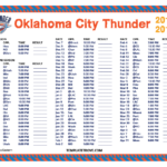 Printable 2017 2018 Oklahoma City Thunder Schedule