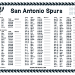 Printable 2017 2018 San Antonio Spurs Schedule