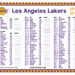 Printable 2018 2019 Los Angeles Lakers Schedule