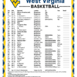 Printable 2018 2019 West Virginia Mountaineers Basketball