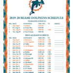 Printable 2019 2020 Miami Dolphins Schedule