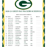 Green Bay Packers Printable Schedule - FreePrintableTM.com