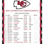 Printable 2020 2021 Kansas City Chiefs Schedule Chiefs