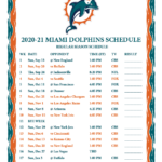 Printable 2020 2021 Miami Dolphins Schedule